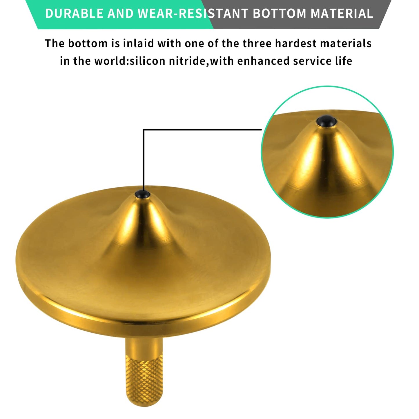 CHEETOP Stainless Steel Spinning Top – Bronze 3-Piece Set (Large, Medium, Small) for Long Spin Time
