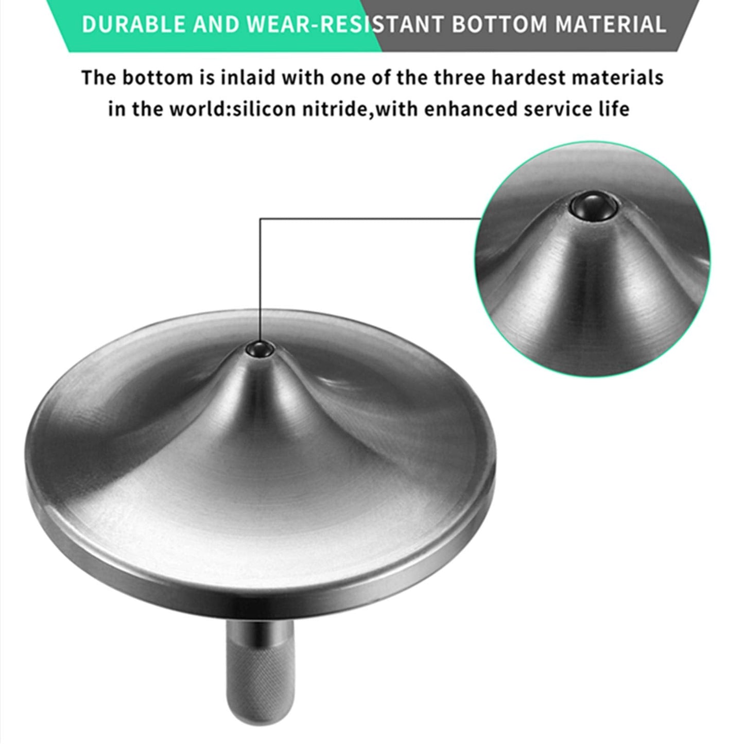 CHEETOP Stainless Steel Spinning Top – Large 34mm Diameter, Long Spin Time, Premium Desk Fidget Toy