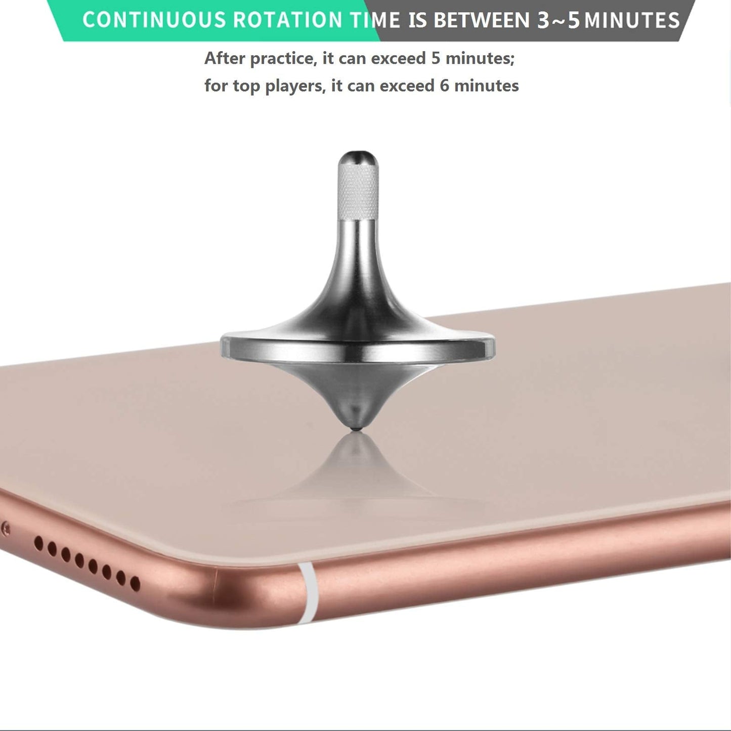 CHEETOP Stainless Steel Spinning Top – Large 34mm Diameter, Long Spin Time, Premium Desk Fidget Toy