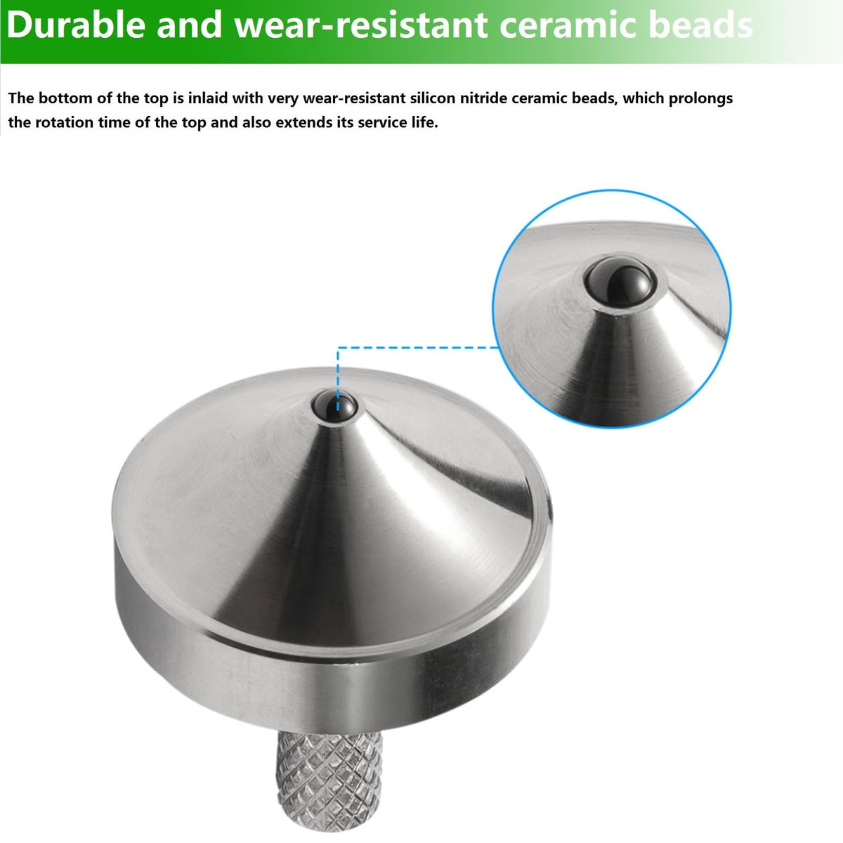 CHEETOP Stainless Steel Spinning Top – Precision Mini Desk Gyroscope (3 Styles: 1, 2 & 4)