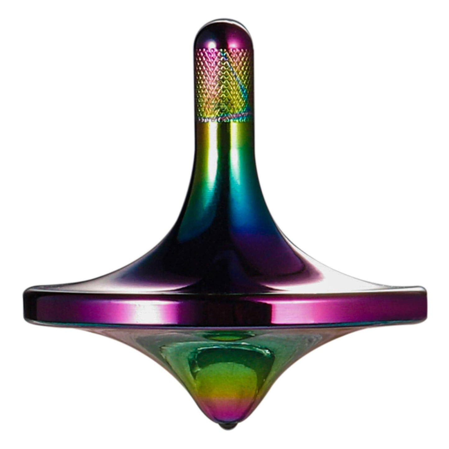 CHEETOP Stainless Steel Spinning Top – Iridescent Large 34mm Diameter | Long Spin Time & Premium EDC Desk Toy