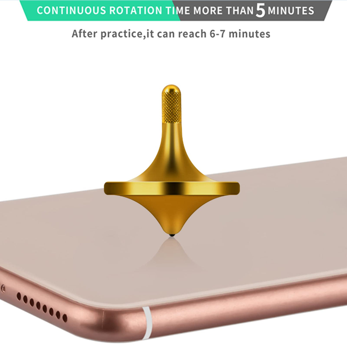 CHEETOP Stainless Steel Spinning Top – Bronze, 24mm Small Diameter | Premium Balance & Long Spin Time