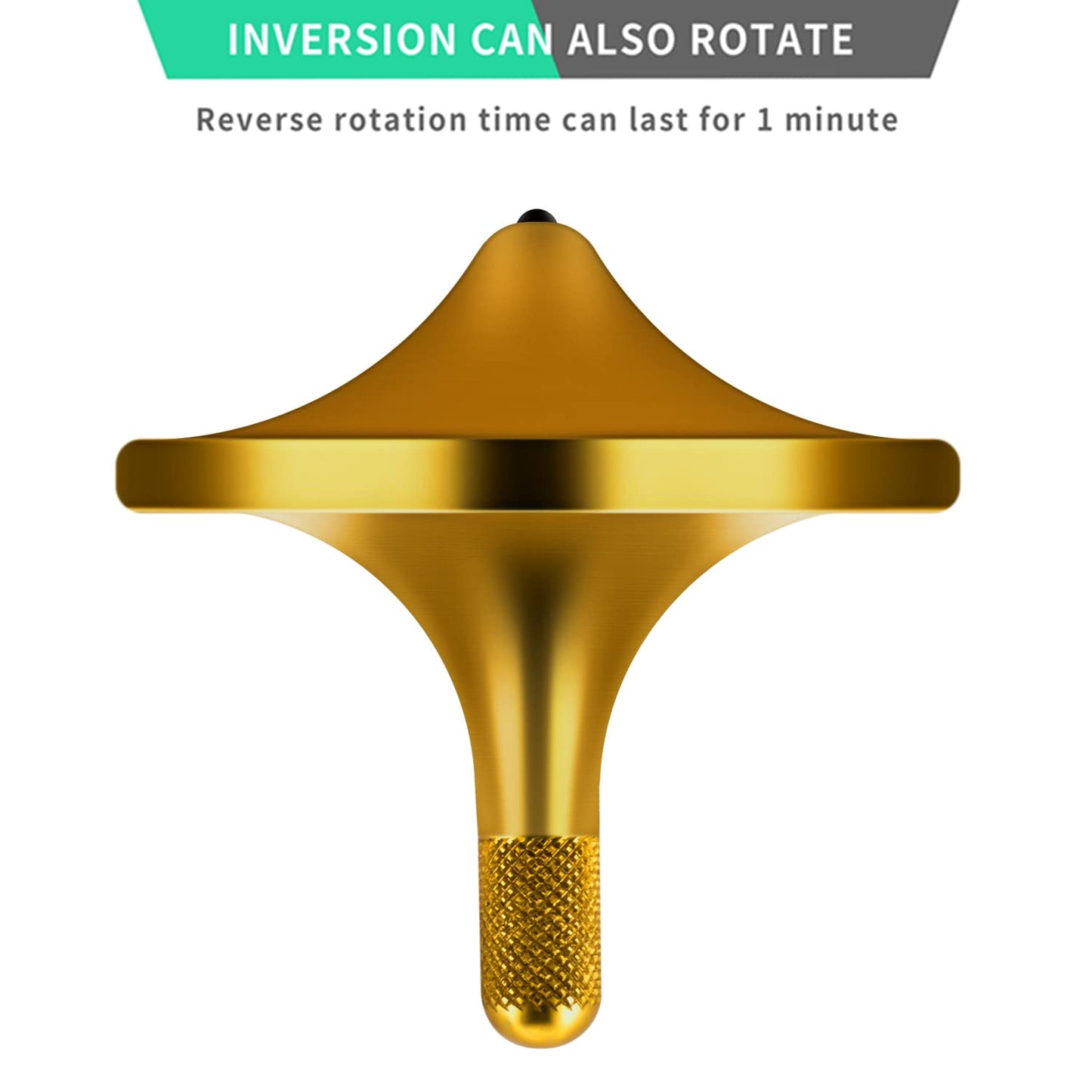 CHEETOP Stainless Steel Spinning Top – Bronze, Large 34mm, Long Spin Time, Premium Desk Toy