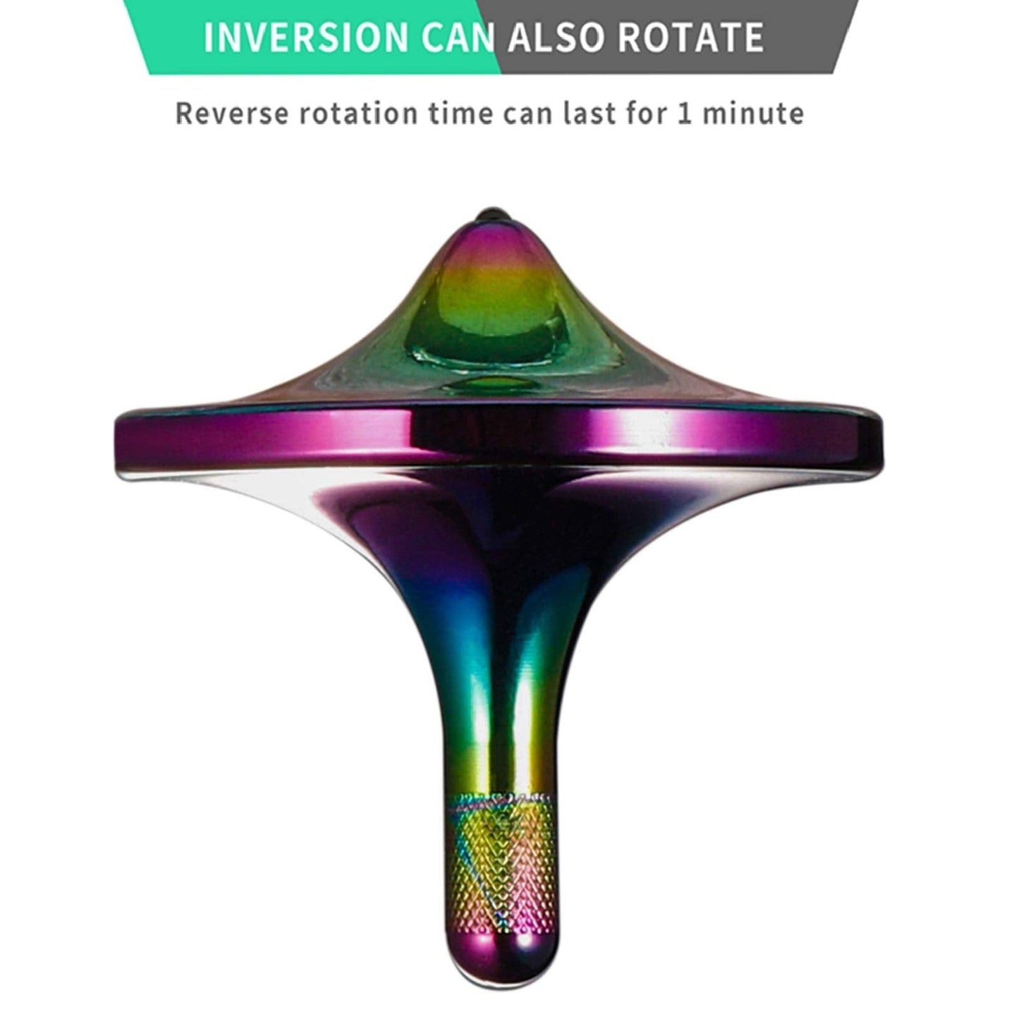 CHEETOP Stainless Steel Spinning Top – Iridescent Large 34mm Diameter | Long Spin Time & Premium EDC Desk Toy
