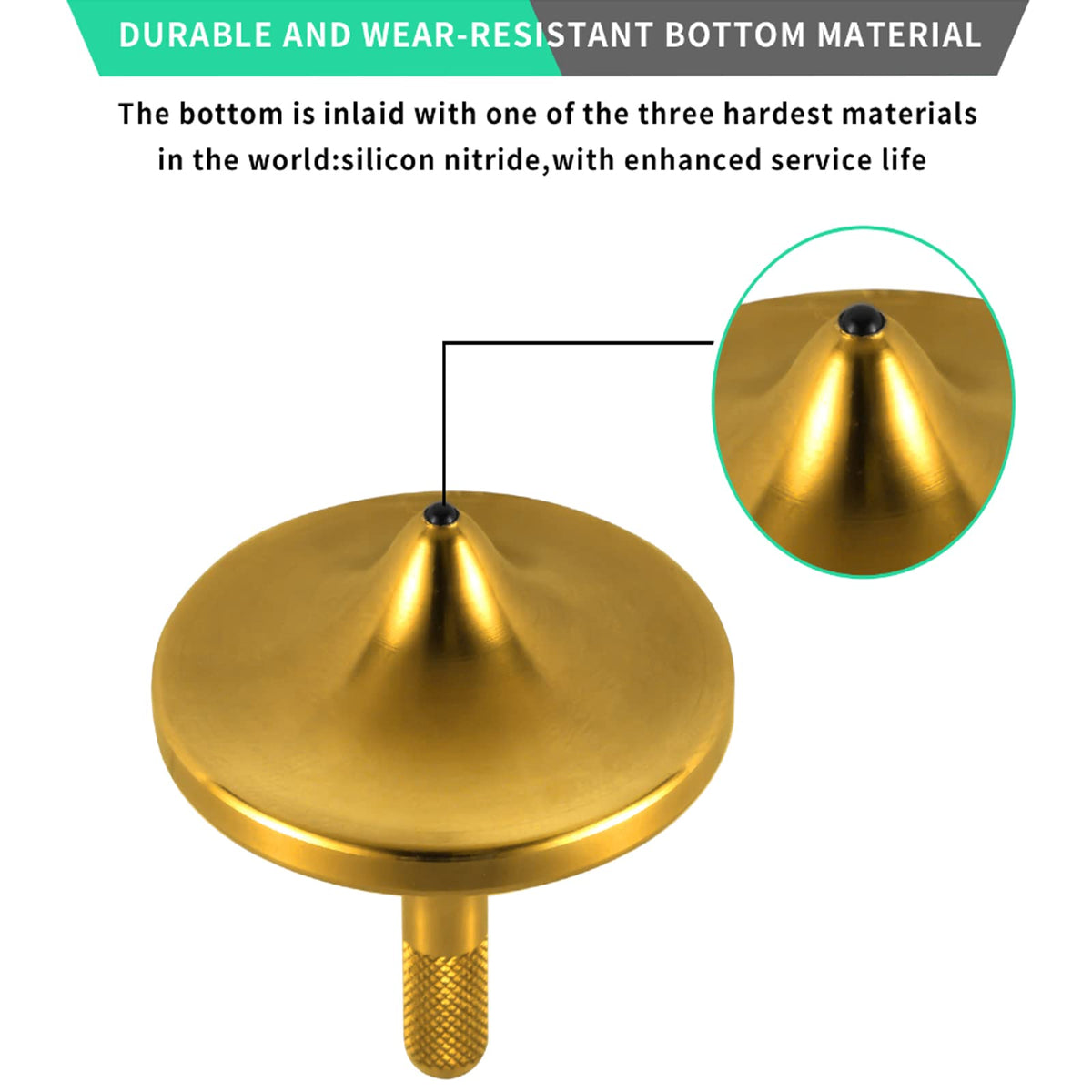 CHEETOP Stainless Steel Spinning Top – Bronze, 24mm Small Diameter | Premium Balance & Long Spin Time