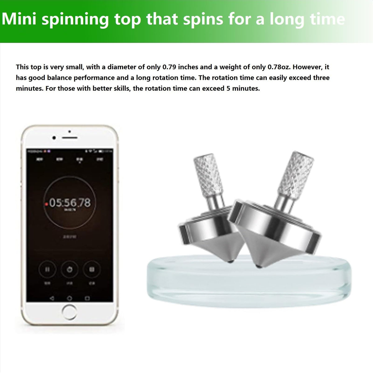 CHEETOP Stainless Steel Spinning Top – Precision Mini Desk Gyroscope (3 Styles: 1, 2 & 4)