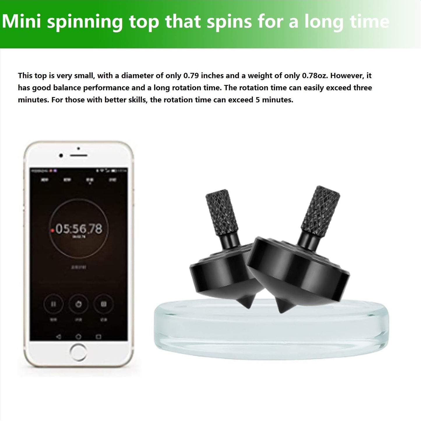 CHEETOP Stainless Steel Spinning Top – Precision Mini Desktop Gyroscope