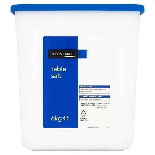 Chef's Larder Table Salt 6kg Ingredients Salt
