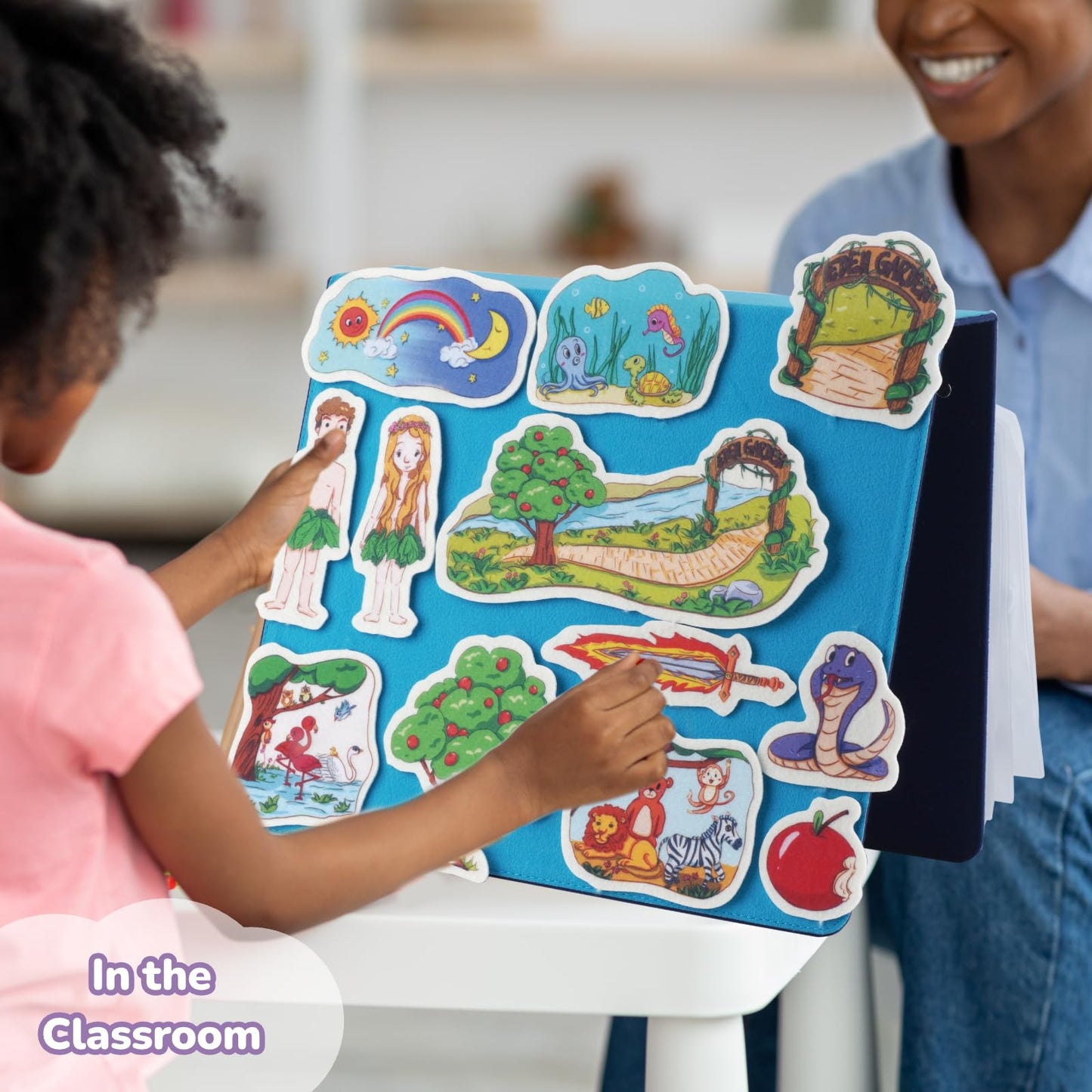 CHEFAN 16 Pack Felt Board Bible Stories Set | Interactive Preschool Flannel Story Kit