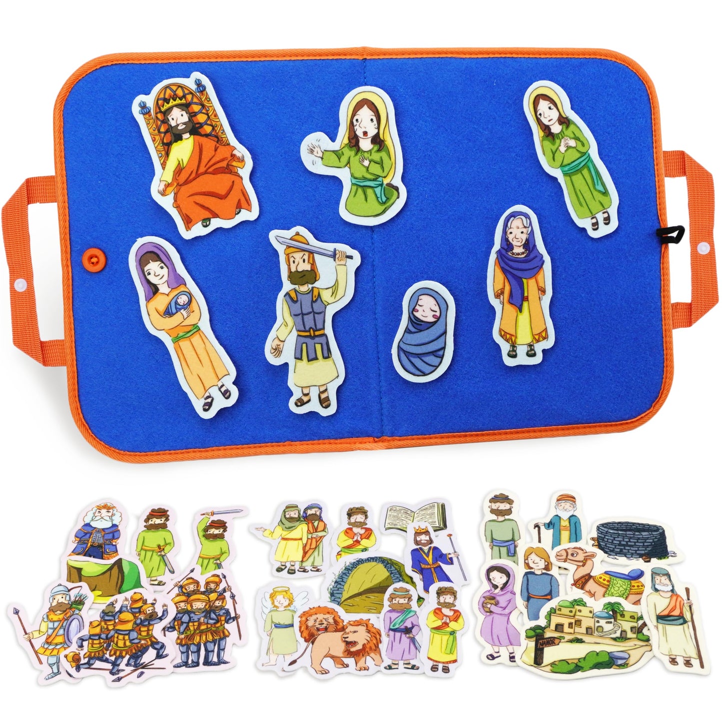 CHEFAN 4 Pack Felt Board Bible Stories Set | Precut Flannel Graph for Kids