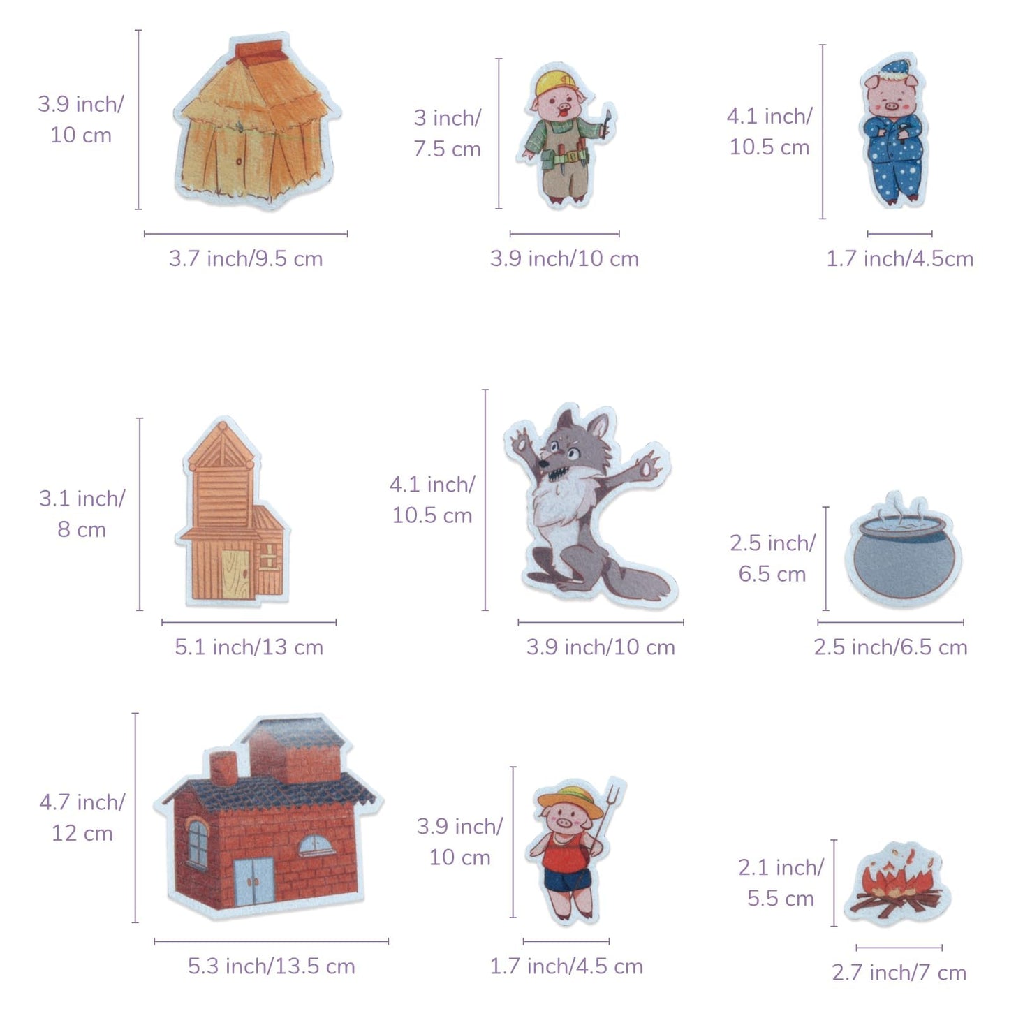 CHEFAN Felt Flannel Board Stories for Toddlers — The Three Little Pigs