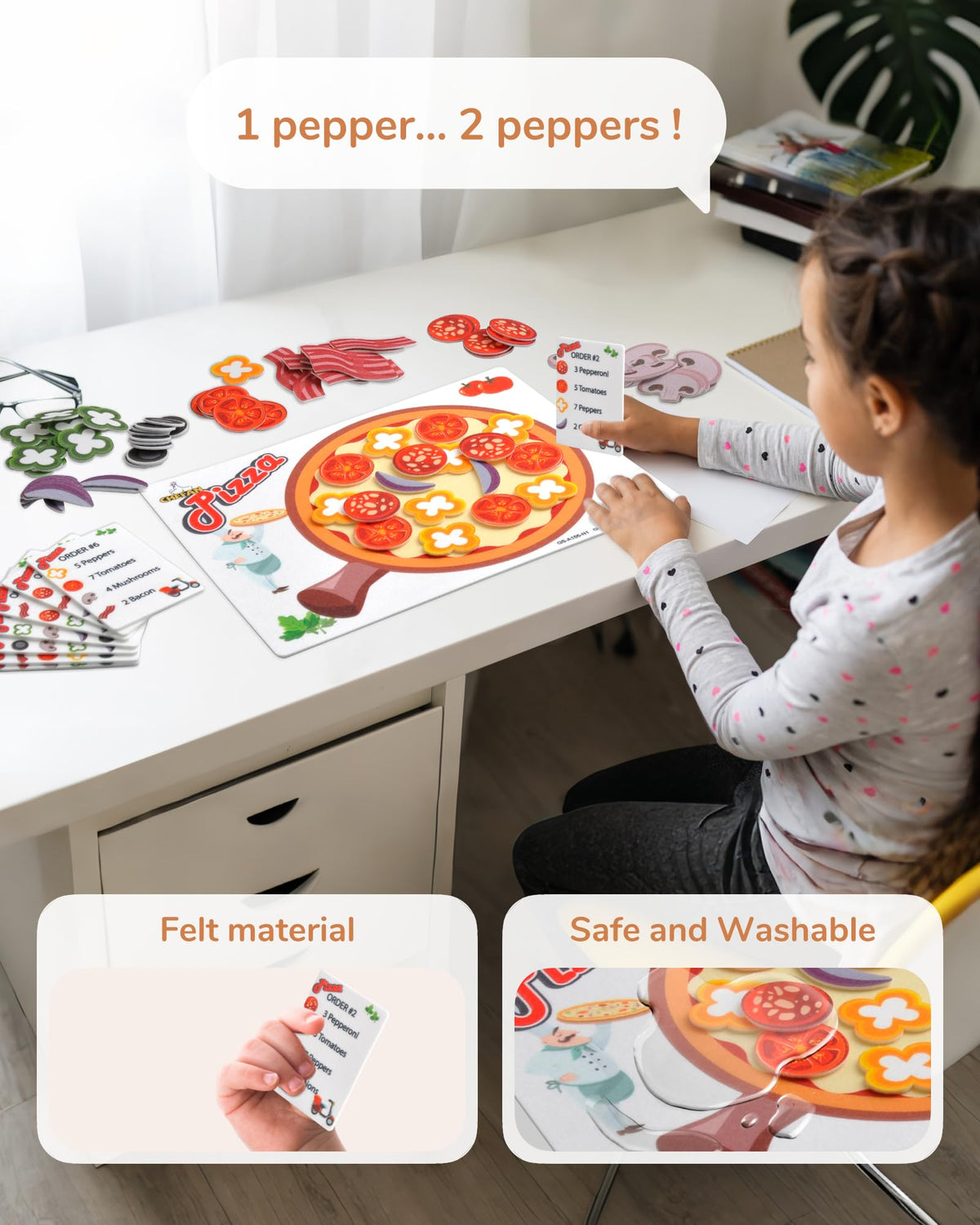 CHEFAN Pizza Counting Toddler Toys – Preschool Math & Learning