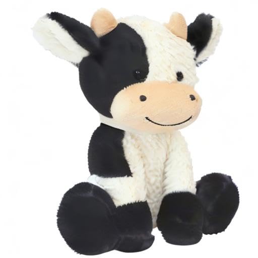 CHELEI2019 9-Inch Cow Plush Toy — Soft Cuddly Cow Stuffed Animal for Kids