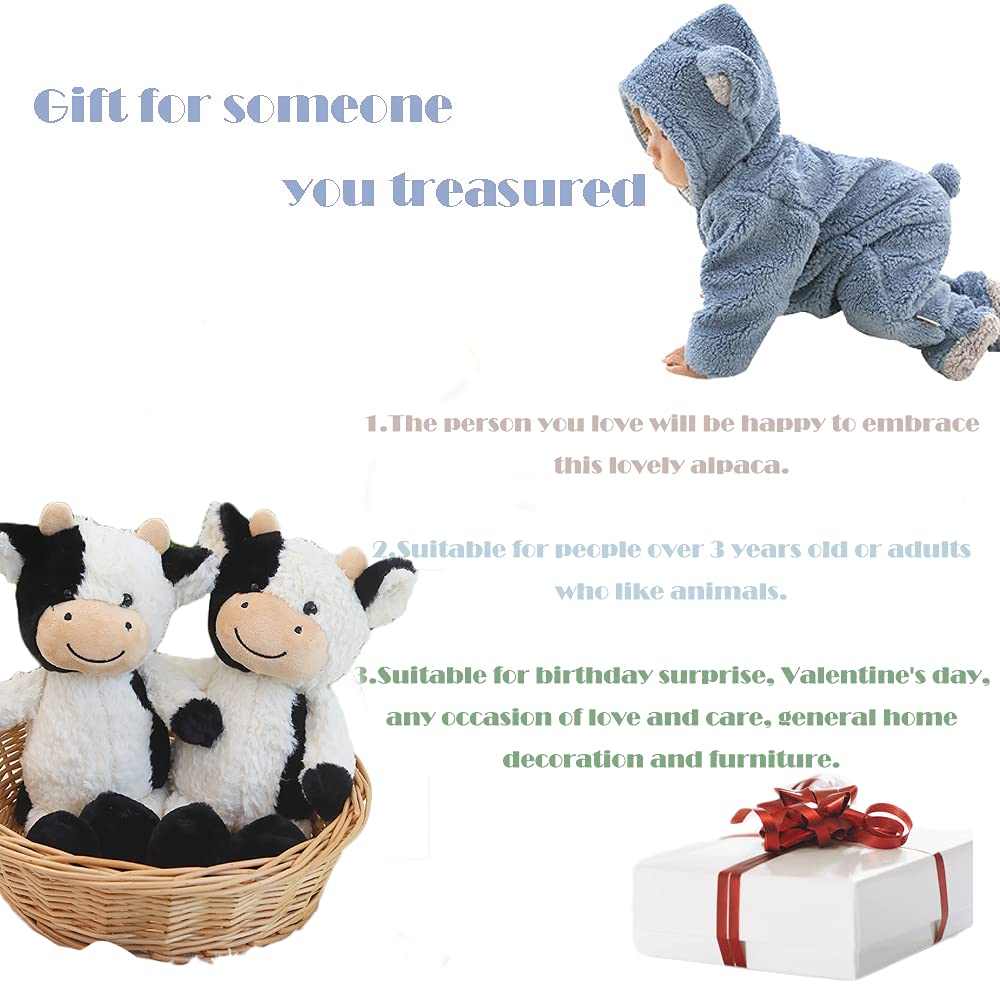 CHELEI2019 11.8-Inch Cow Stuffed Animal Plush Toy for Kids