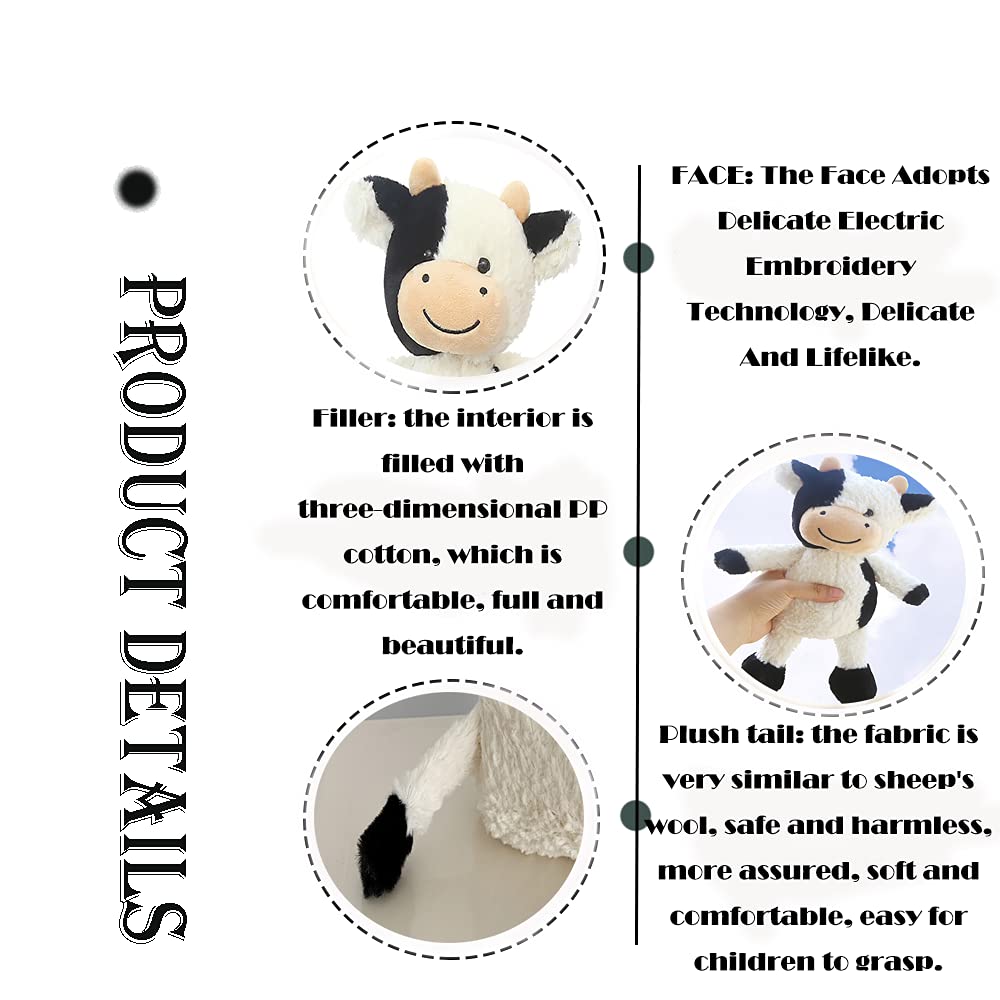 CHELEI2019 11.8-Inch Cow Stuffed Animal Plush Toy for Kids