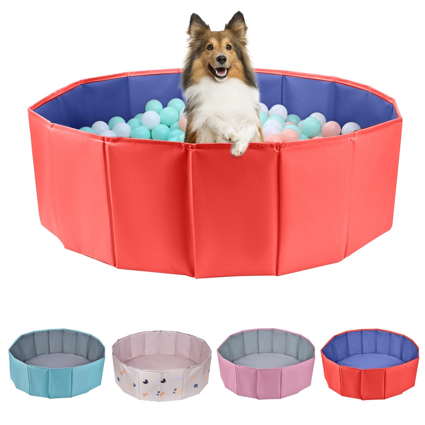 ChengFu Dog Ball Pit - Foldable 59-Inch Diameter Indoor/Outdoor Play