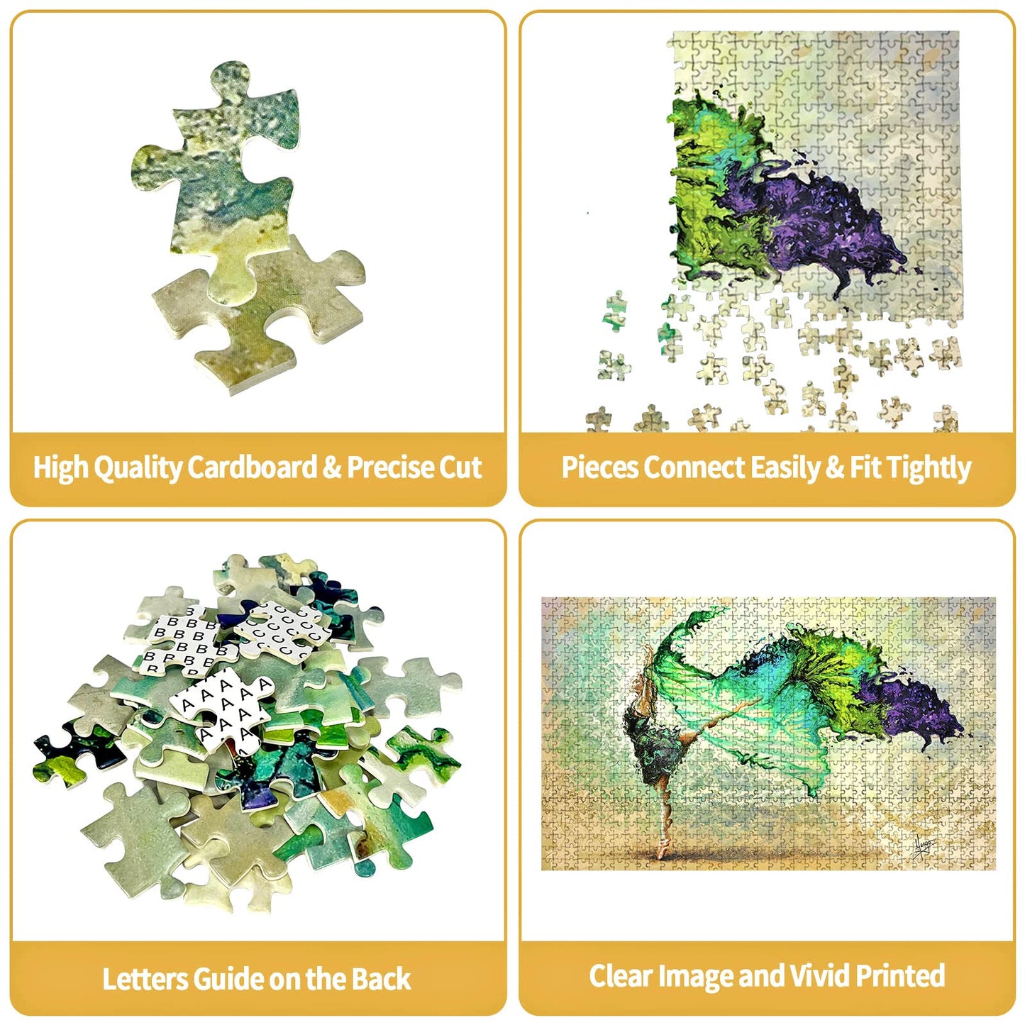 CHengQiSM 1000-Piece Ballet Dancer Puzzle – Premium Jigsaw for Adults & Teens