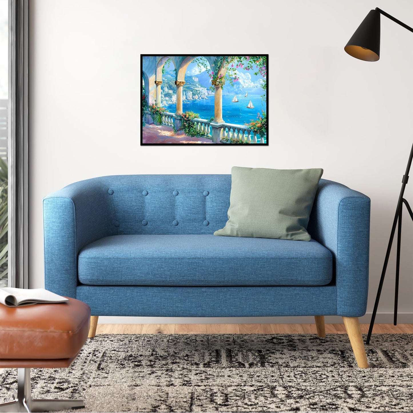 CHengQiSM Coastal Corridor 1000 Piece Puzzle – Ocean & Mountain View for Adults
