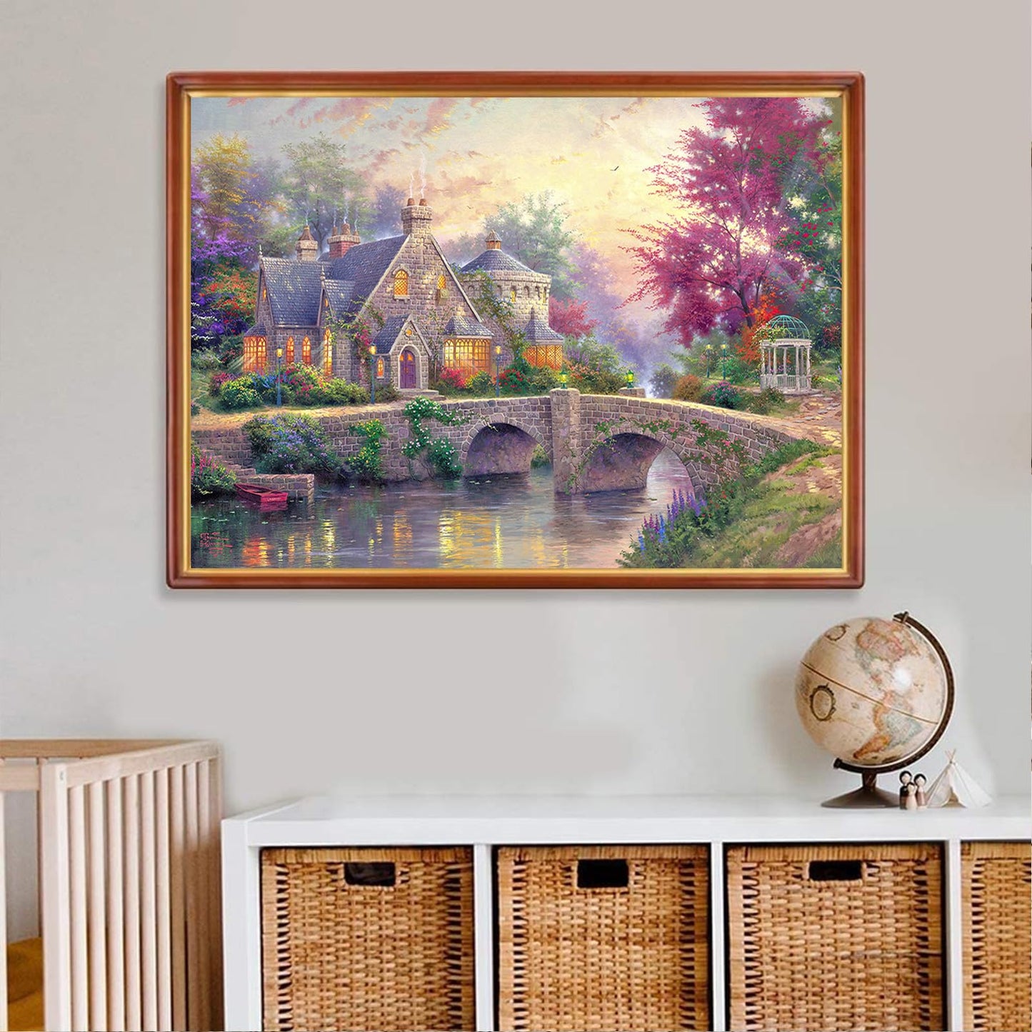 CHengQiSM 1000-Piece Jigsaw Puzzle: Country House Spring Landscape