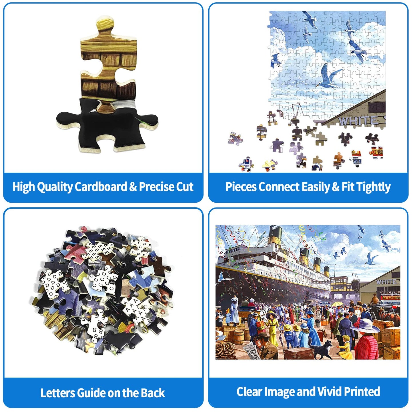 CHengQiSM 1000-Piece Titanic Jigsaw Puzzle – Cruise Ship Oil Painting