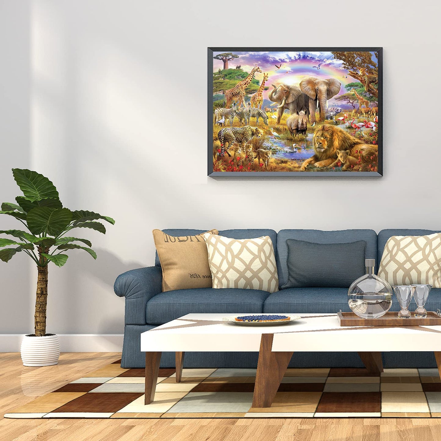 CHengQiSM 1000-Piece African Animal Jigsaw Puzzle | Jungle Scene for Adults, Teens & Kids | Home Decor Gift