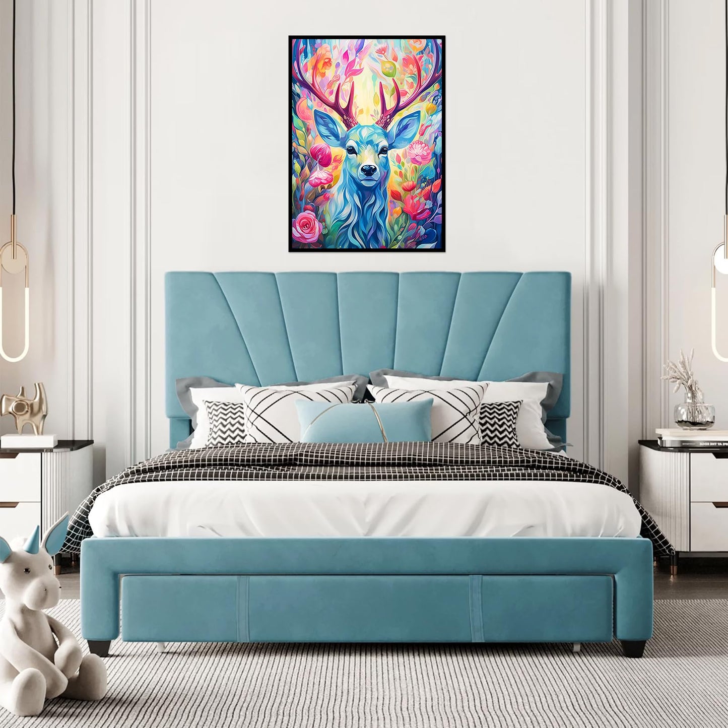 CHengQiSM 1000-Piece Geometric Deer Puzzle – Premium Quality, Anti-Glare