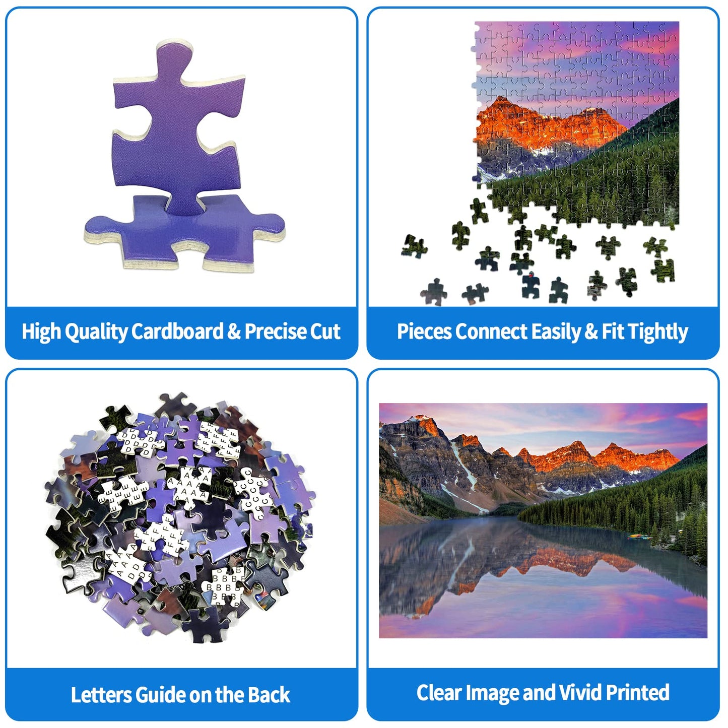 CHengQiSM 1000-Piece Moraine Lake Jigsaw Puzzle – Premium Quality for Adults, Frame-Worthy Home Decoration