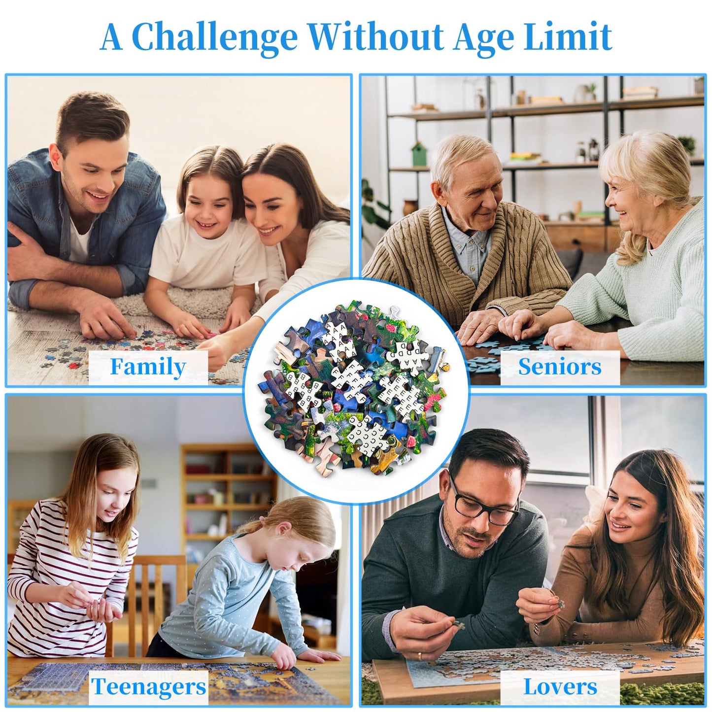 CHengQiSM Seaview Cottage 1000 Piece Puzzle – Coastal Seaside Jigsaw for Adults