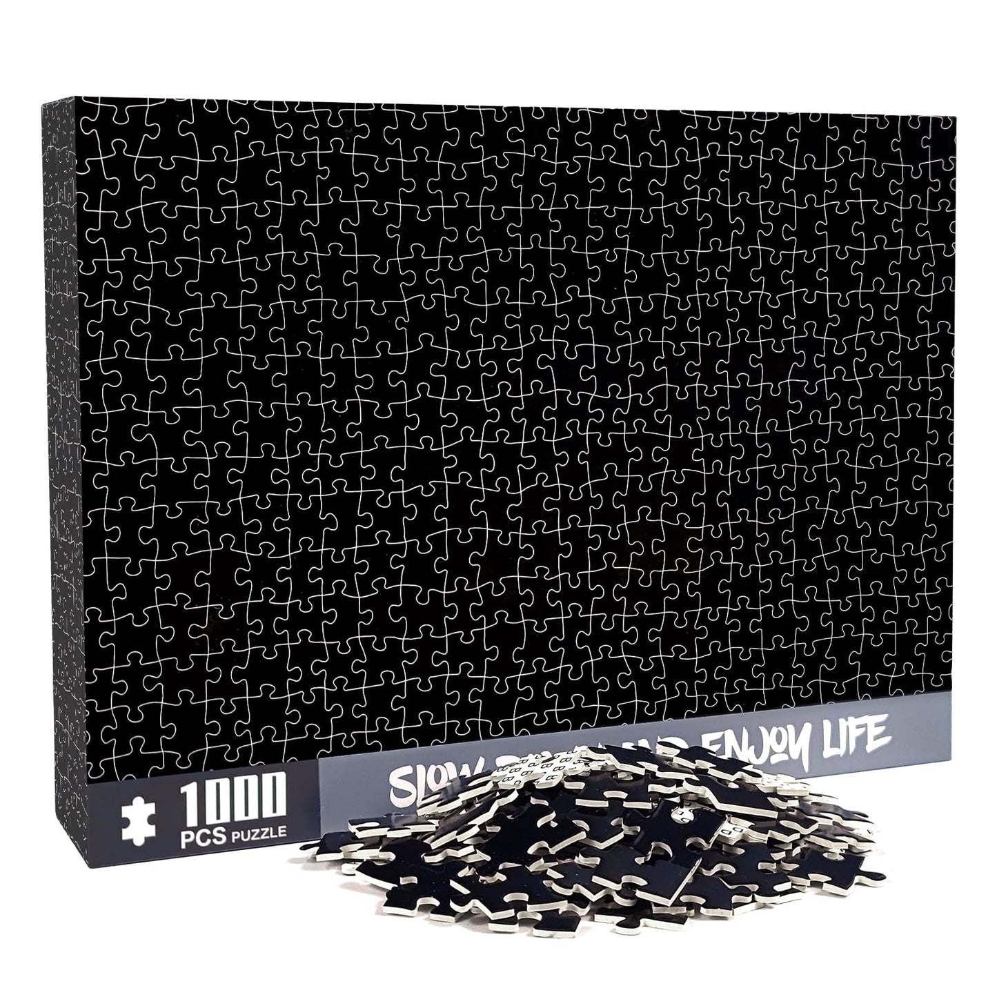 CHengQiSM 1000-Piece Solid Black Puzzle for Adults – All-Black Jigsaw, Challenging Gift