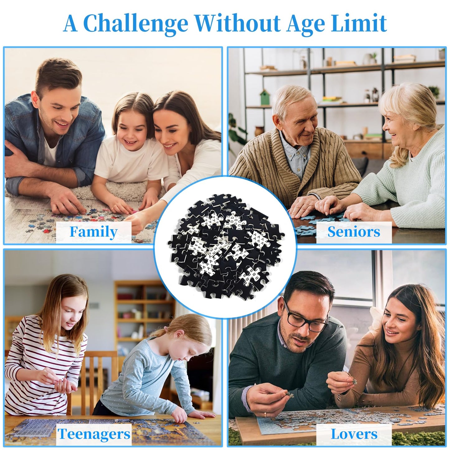 CHengQiSM 1000-Piece Solid Black Puzzle for Adults – All-Black Jigsaw, Challenging Gift