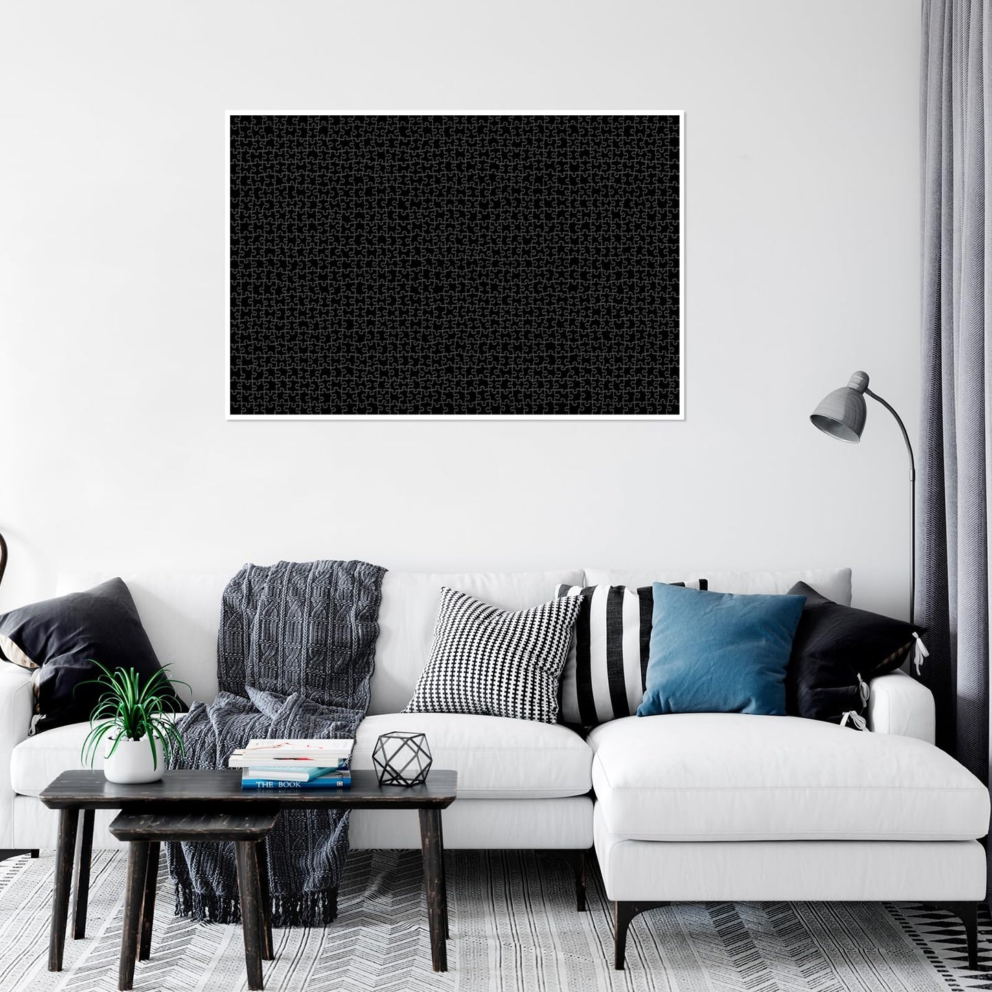 CHengQiSM 1000-Piece Solid Black Puzzle for Adults – All-Black Jigsaw, Challenging Gift