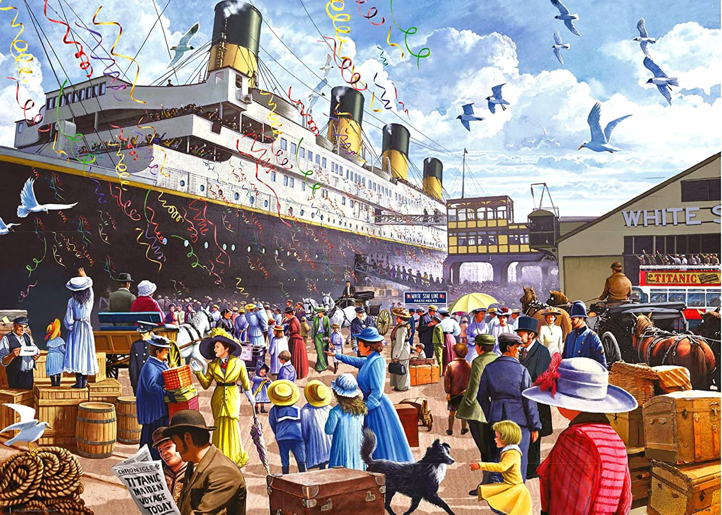 CHengQiSM 1000-Piece Titanic Jigsaw Puzzle – Cruise Ship Oil Painting