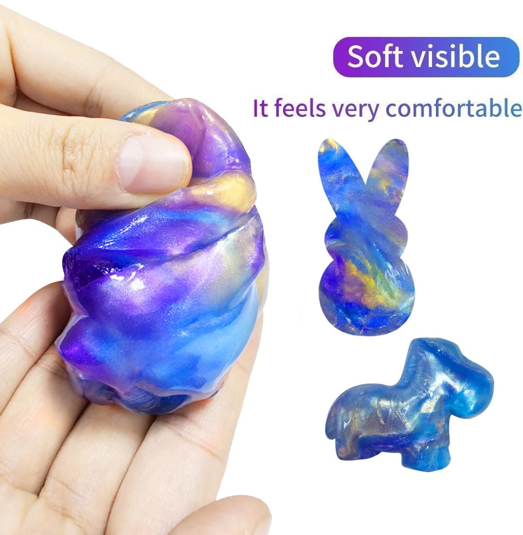 Cherislpy 6 Pcs Easter Galaxy Slime Eggs – Fun Slime Eggs for Kids