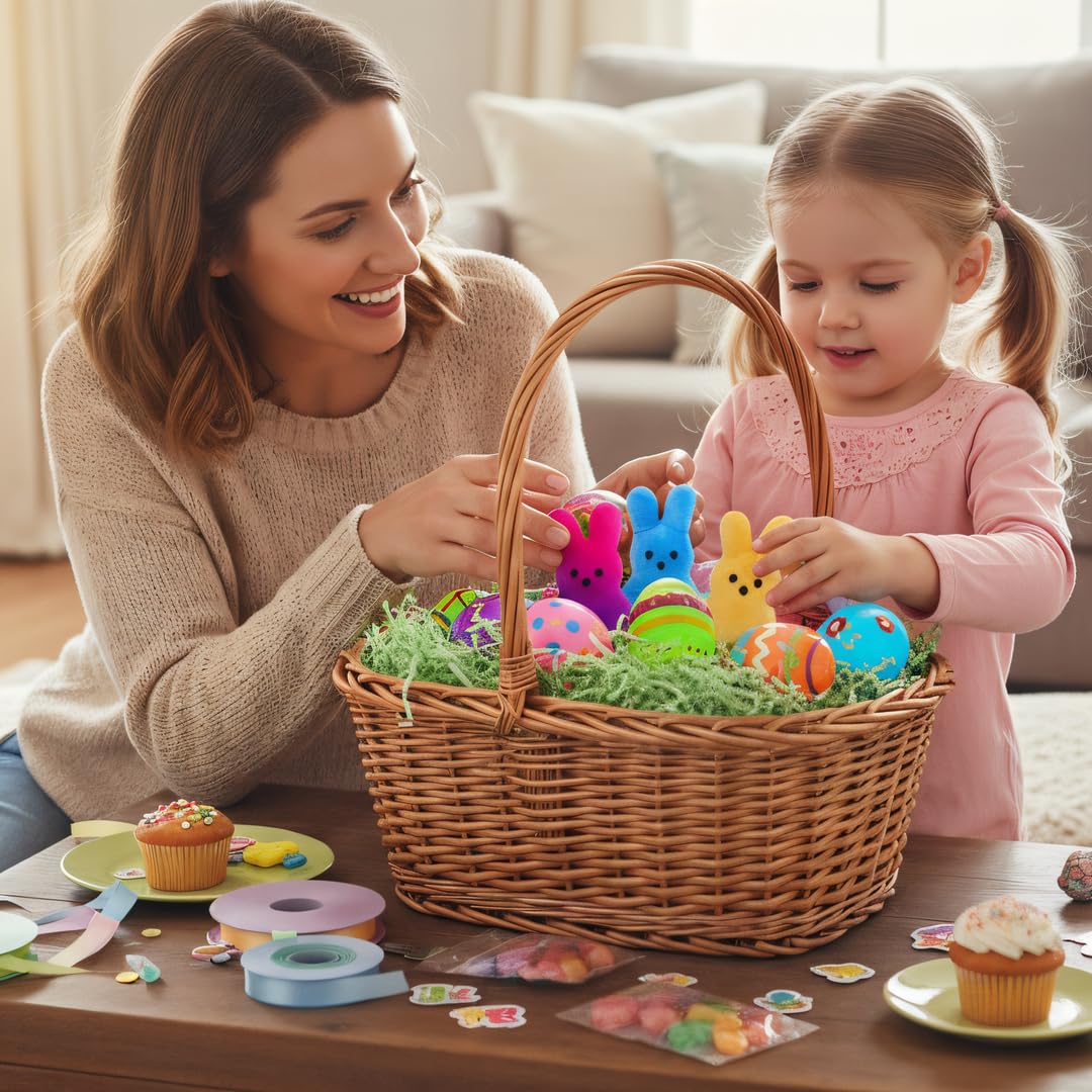 Cherislpy 24 Pcs PreFilled Easter Eggs with Plush Bunny Toys – Safe, Washable Easter Basket Stuffers