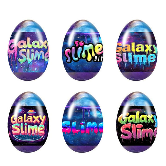 Cherislpy 6 Pcs Easter Galaxy Slime Eggs – Fun Slime Eggs for Kids