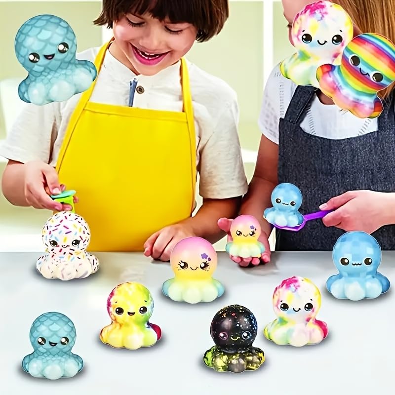 Cherislpy 24 Pack Octopus Slow Squishy Toys – Stress Relief Fidget for Kids