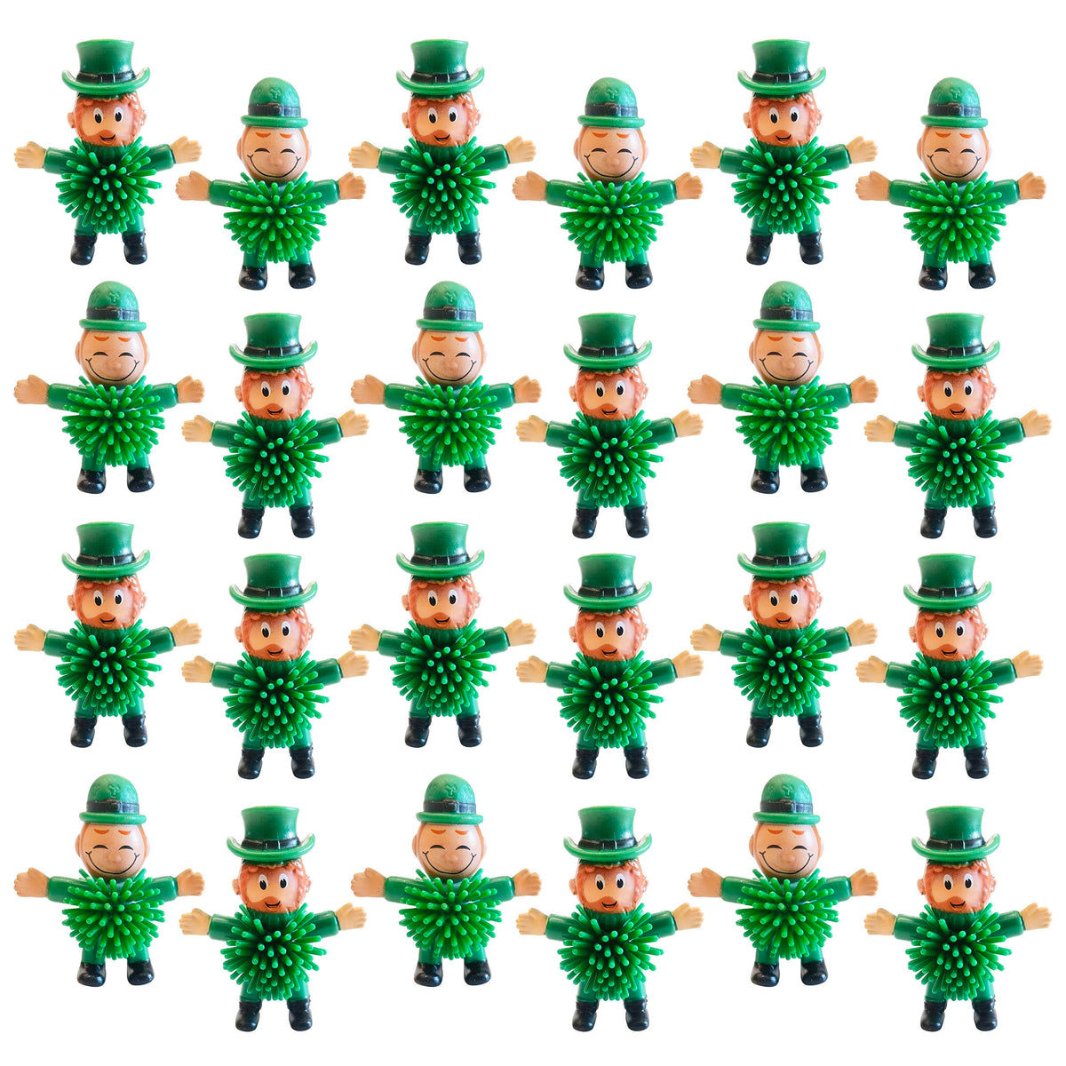 Cherislpy 24Pcs St. Patrick's Day Leprechaun Squeeze Toys – Party Favors & Decor