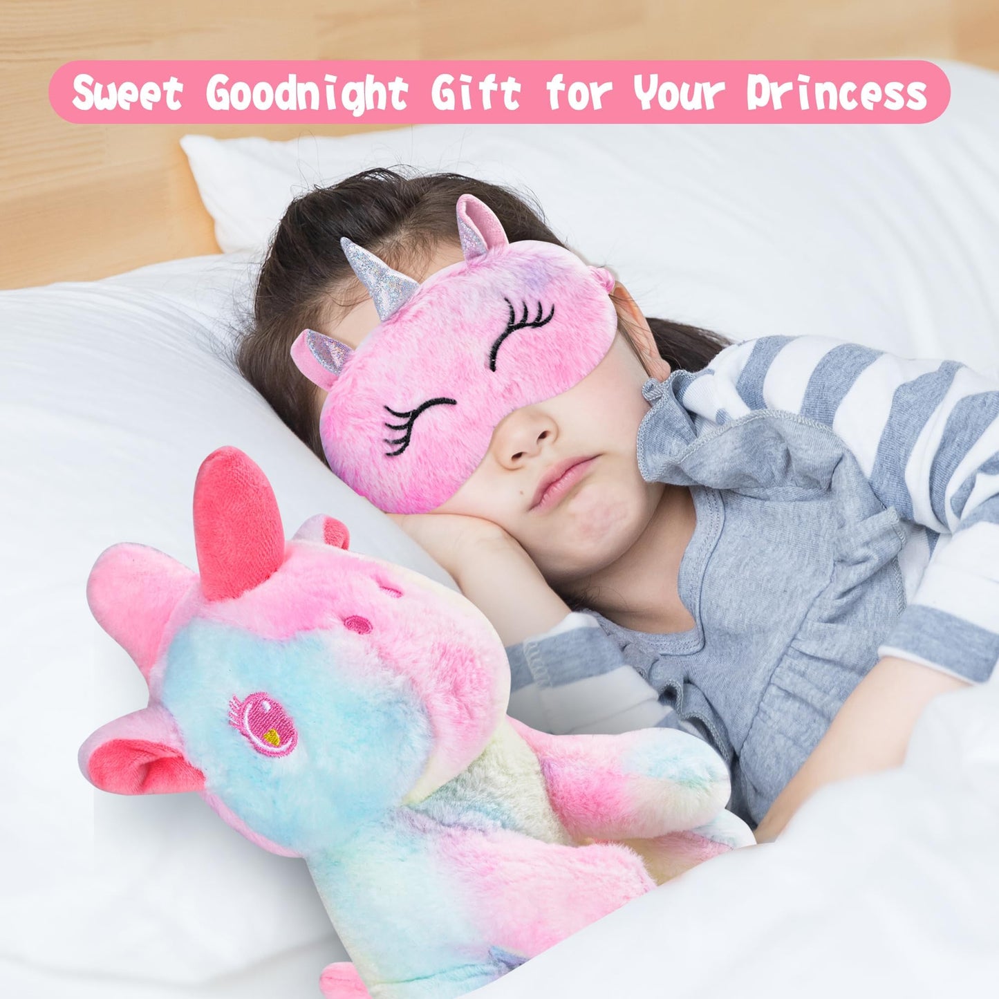 Cherry Tale Unicorn Gifts for Girls 4-10 | Plush Diary with Lock, Headband & Accessories