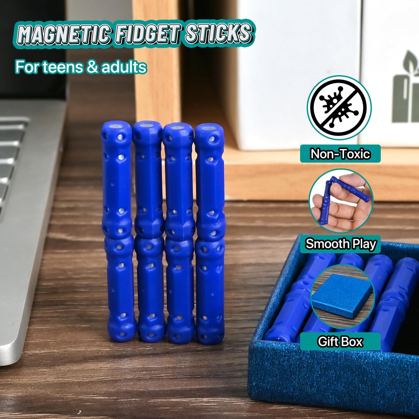 CHESLICR Autism Sticks Fidget Toys – Portable Stress Relief for Teens & Adults