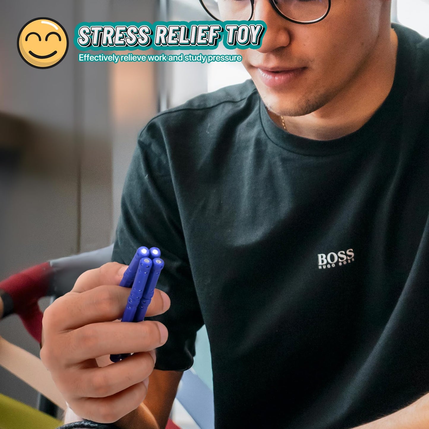 CHESLICR Autism Sticks Fidget Toys – Portable Stress Relief for Teens & Adults