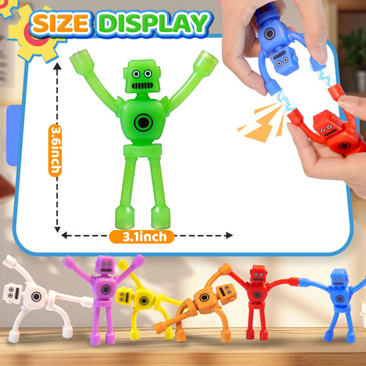 CHESLICR Magnetic Robot Men Travel Toys – 10pc Easter Basket Stuffers for Kids (Ages 3–6)
