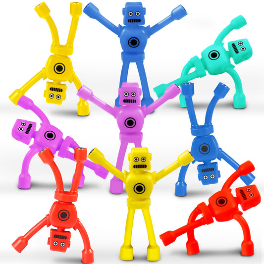 CHESLICR Magnetic Robot Men Travel Toys – 10pc Easter Basket Stuffers for Kids (Ages 3–6)