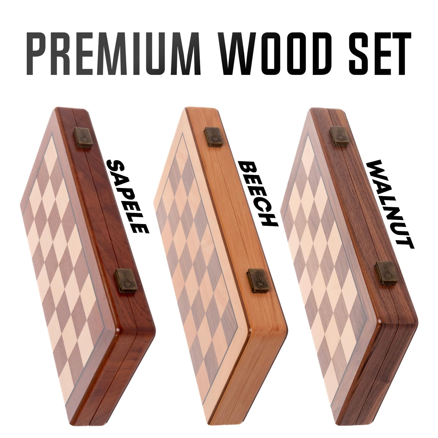 Chess Armory 15-Inch Walnut Chess Set with Storage – Handcrafted