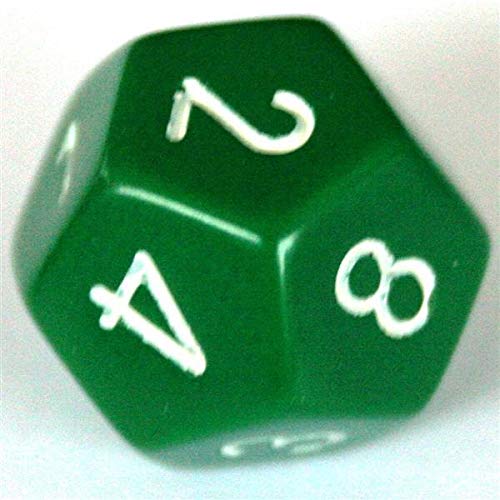 Chessex Polyhedral 7-Die Opaque Dice Set - Green with White