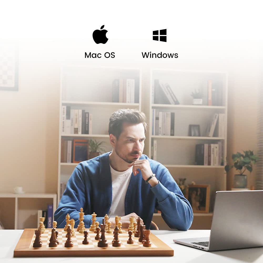 Chessnut Pro AI Electronic Chessboard Set – Full Piece Recognition, 55cm Tournament Board, Luxury Wooden Pieces