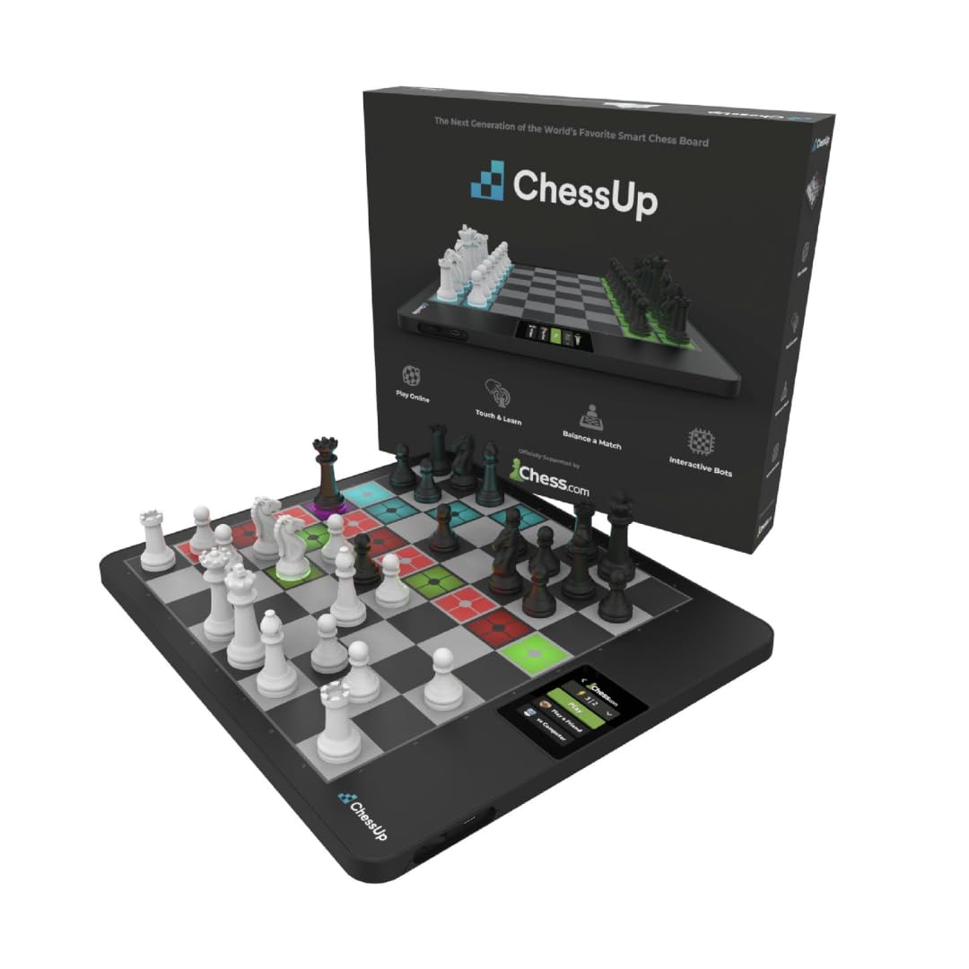 ChessUp 2 – Electronic Chess Board with Built-in WiFi, AI Coach & TouchSense Pieces
