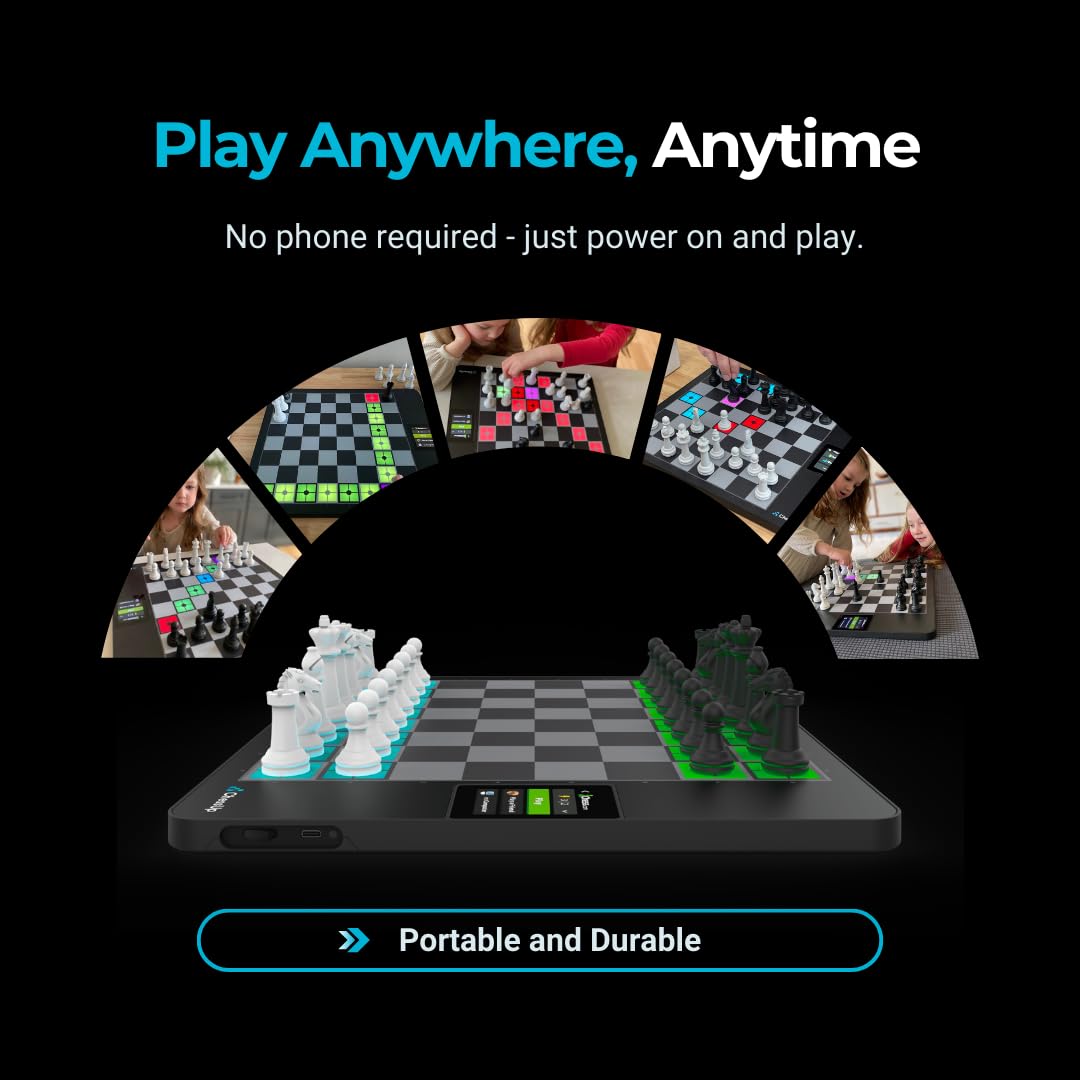 ChessUp 2 – Electronic Chess Board with Built-in WiFi, AI Coach & TouchSense Pieces