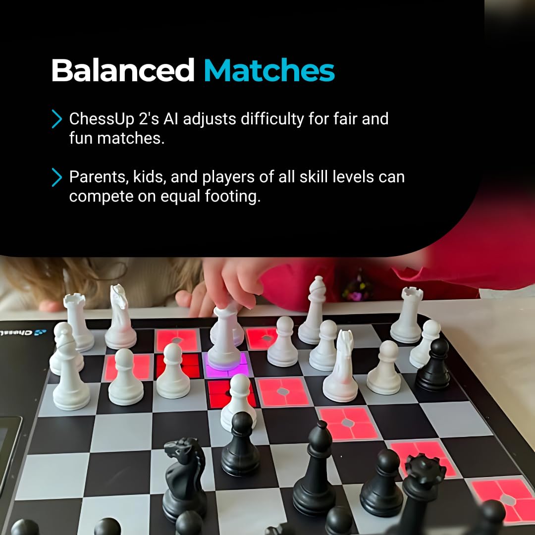 ChessUp 2 – Electronic Chess Board with Built-in WiFi, AI Coach & TouchSense Pieces