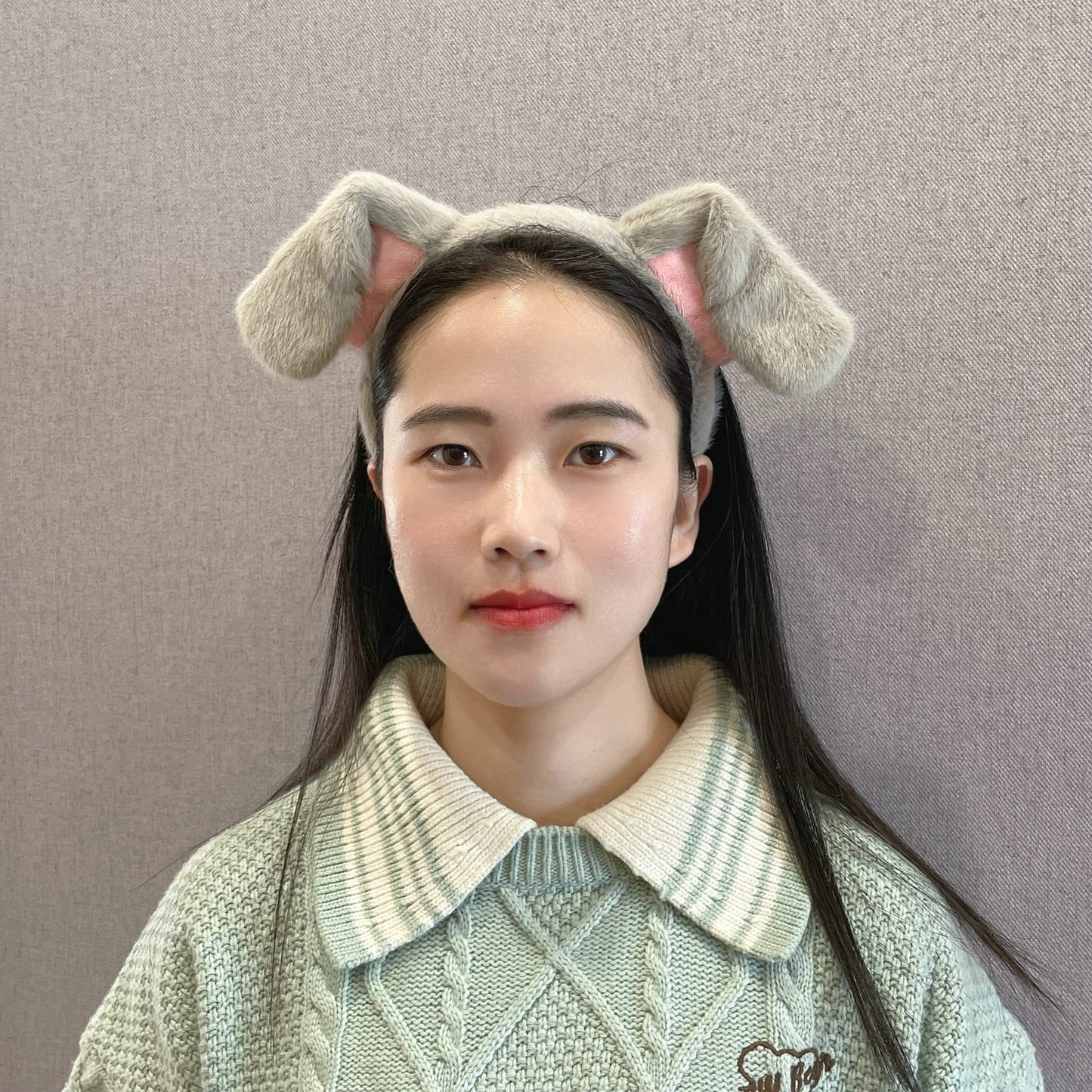 CHEU Dalmatian Headband with Dog Ears – Grey Costume Accessory