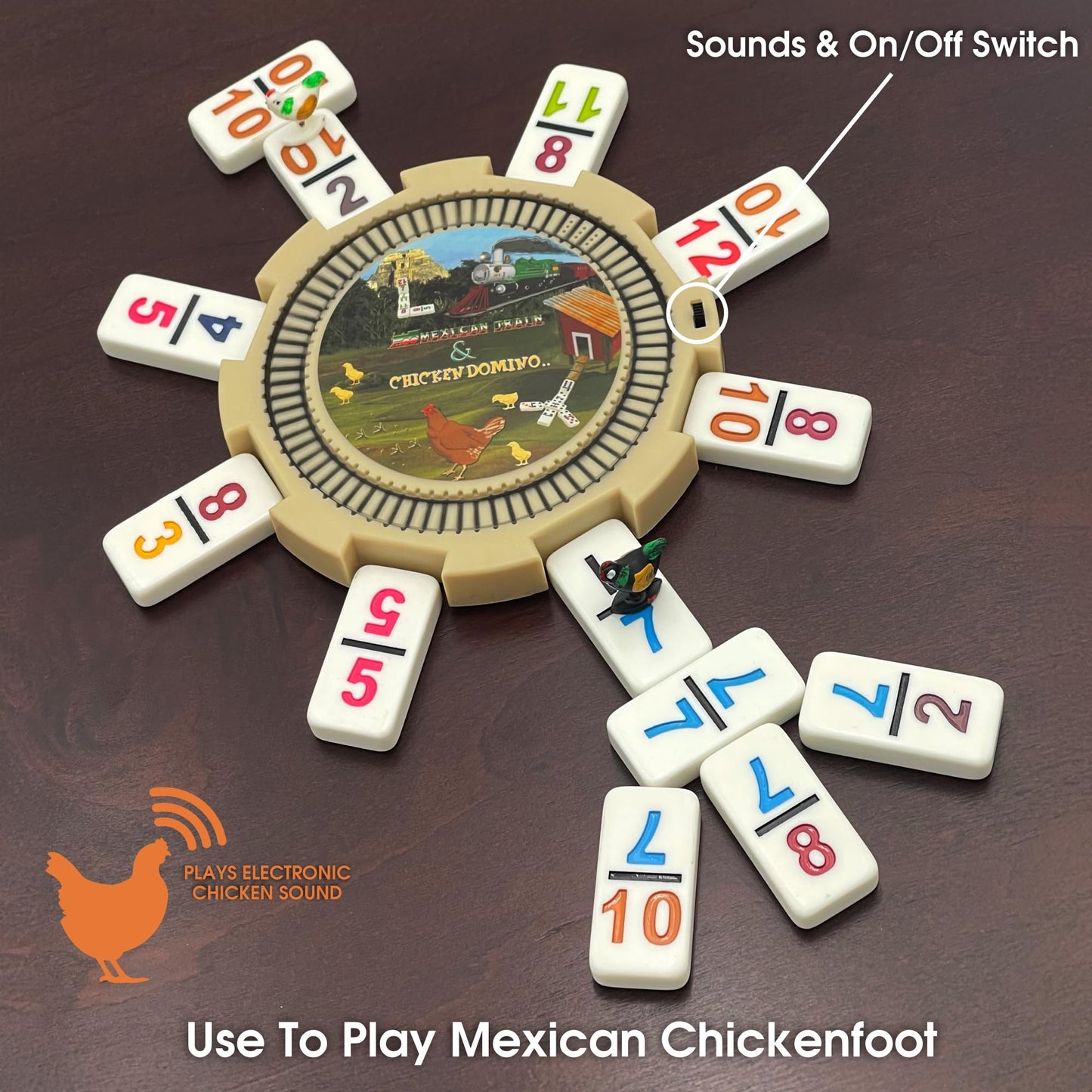 CHH Double 12 Pro Size Mexican Train & Chicken Domino Set – Aluminum Case & Complete Accessories